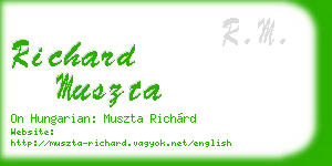 richard muszta business card