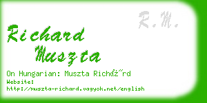 richard muszta business card